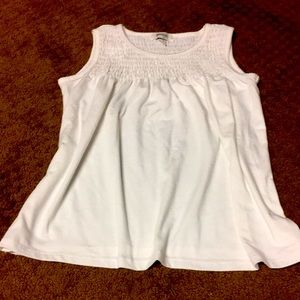 Speechless Girls size XL solid white tank stretches on the top EUC